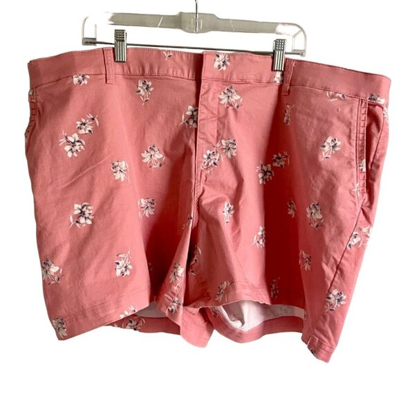 Lane Bryant Pink Floral Shorts with 5 inch inseam Women's Size 24 - Picture 4 of 8